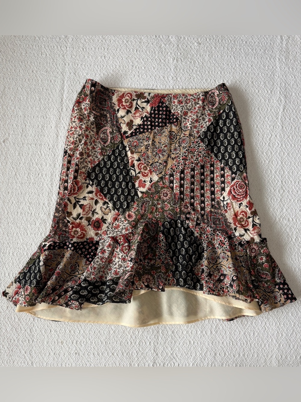 Vintage Chaps Denim patchwork skirt – M